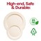 Ivory Vintage Round Disposable Plastic Appetizer/Salad Plates - 7.5" (120 Plates)